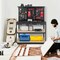 48-inch Workbench with Pegboard, 2 Drawers Top & Bottom Shelves for Tool Organization